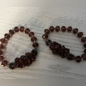 Smoky Quartz Bracelet Set